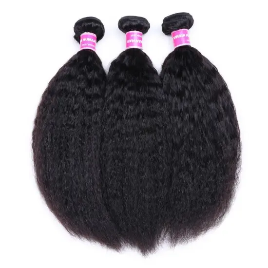 Kinky straight yaki human curly hair indian weave bundles 12a raw wave hair bundles human hair vendor