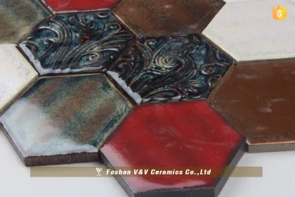 Ceramic Mosaic,Fambe mosaic,Hexagonal Mosaic