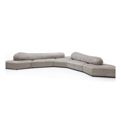 Durable Corner Sofas With Two Headrests Comfortable Gray Sectional Corner Sofa Manufactory