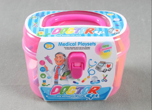 아이 들을 위한 장난감을 설정 하는 역할 게임 의사 놀이