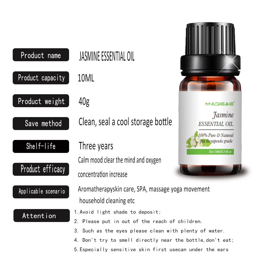 OEM Water-Soluble Jasmine Essential Oil For Aroma Diffuser