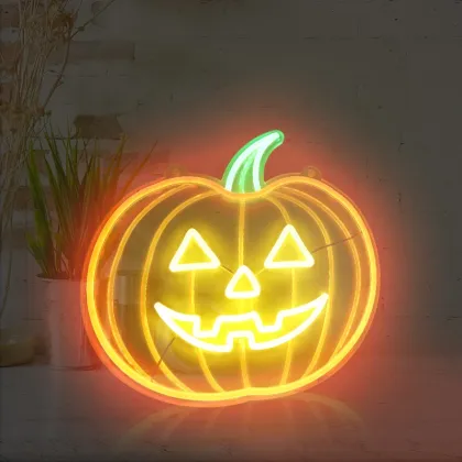 Halloween Decor LED Neon Sign Acrylic Pumpkin Lantern