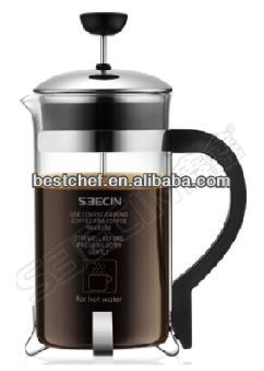 new style Coffee maker / Herbal tea jug stainless steel andglass