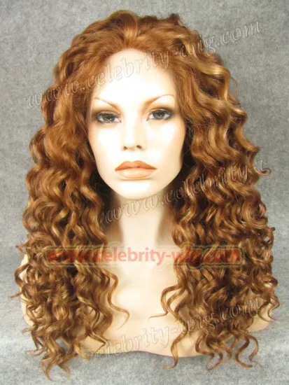 caramel Medium Length Bounce Wavy Rihanna Synthetic Wig