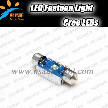 CREE XPE 3W CANBUS 36mm C5W Festoon Dome Reading Light luggage light