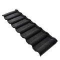 Black colored stone aluminum roof tile