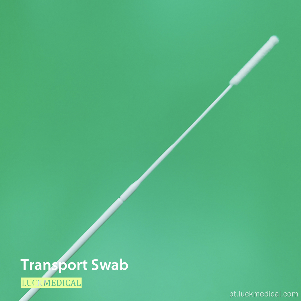 Transporte Swab nasal no tubo com palito de plástico