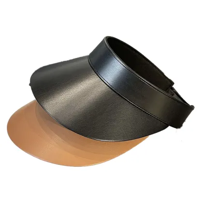 Custom PU Leather Big Brim Sun Protection Hat