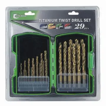 29 pieces titanium twist drill set, unique design