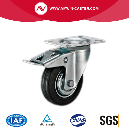 Medium Duty Rubber TOP Plate Caster Wheels with iron Core