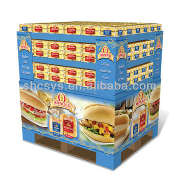 AEP 2013 new style Pallet paper display for food stuff promotion