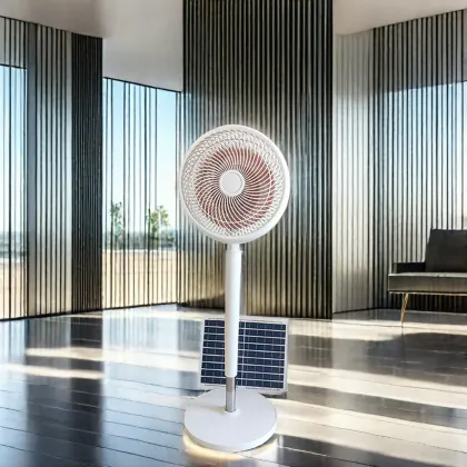 Energy-Efficient Solar Stand Fan with Multistage Control