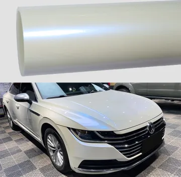 pearl white gloss blue car wrap vinyl