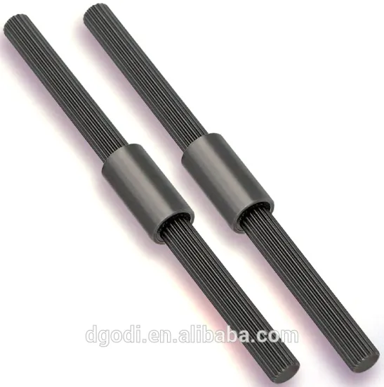 micro machining spline shaft, precision knurled long spline shaft for automobile parts