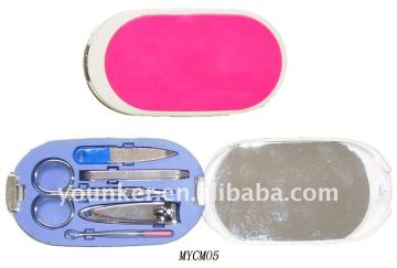 Plastic case nail care manicure and pedicure set