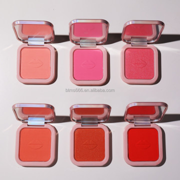 Paleta de blush vegano com baixo MOQ: bochechas vermelhas, blush e paleta de rosto marcador para marca própria