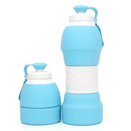580ML Collapsible Silicone Portable Sports Water Bottle