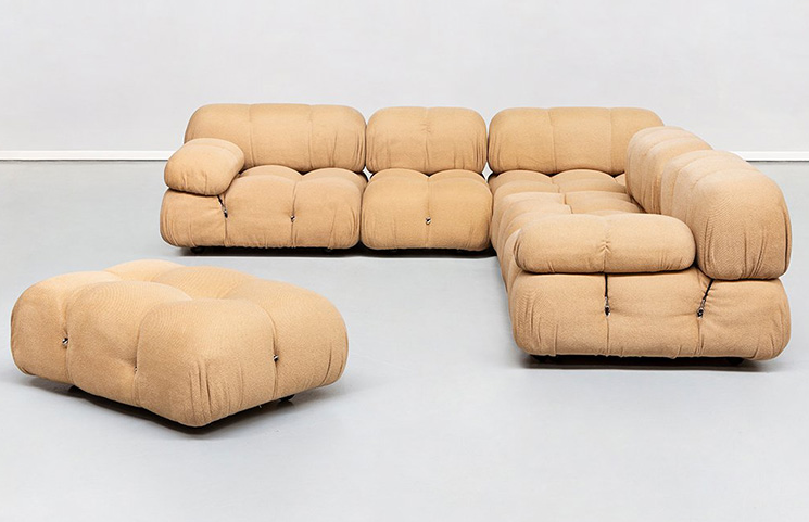 Mobili boucle sezionale moderno divano di piccole dimensioni