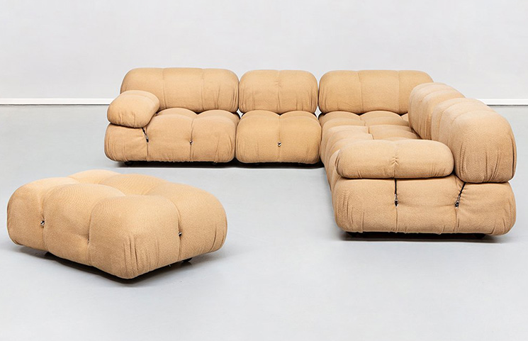 Möbelabschnitts -Boucle Modernes kleines Sofa mit kleiner Größe