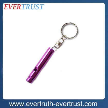 promotional emergency custom keychain metal dog whistle