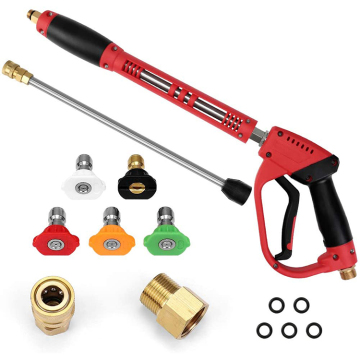 BISON G02 High Pressure Washer Trigger Gun 4000psi M22 Thread 19" Replacement Wand Lance