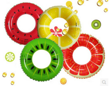 PVC inflatable fruits swim ring, Inflatable donut ring for kids