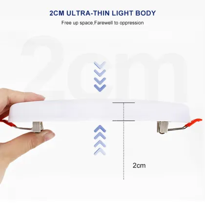 Aluminum Round Recessed Conceal Trimless Commercial Panel LED Light