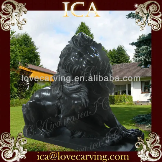 Polished marble garden animal carving stone