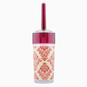 baroque style heat transfer pringting toilet brush PS plastic