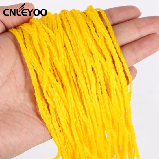 Yellow ZiZi Box Braid Crochet Hair 28 Inch Micro Box Braids Crochet For Fashion