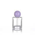 Square Thick Glass Perfume Bottle WIth Ball Cap