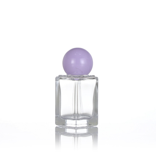 Square Thick Glass Perfume Bottle WIth Ball Cap