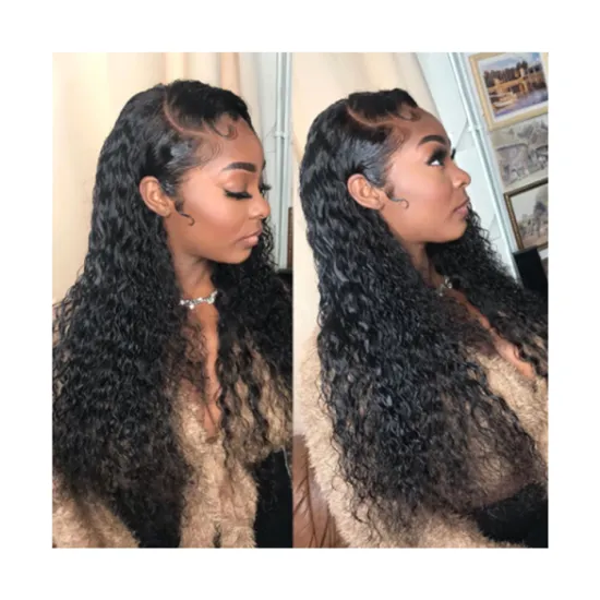 Cheap Transparent Lace Frontal Wig For Women Wet And Wavy Brazilian Virgin Human Hair Water Wave Hd Full Lace Front Wig Vendor