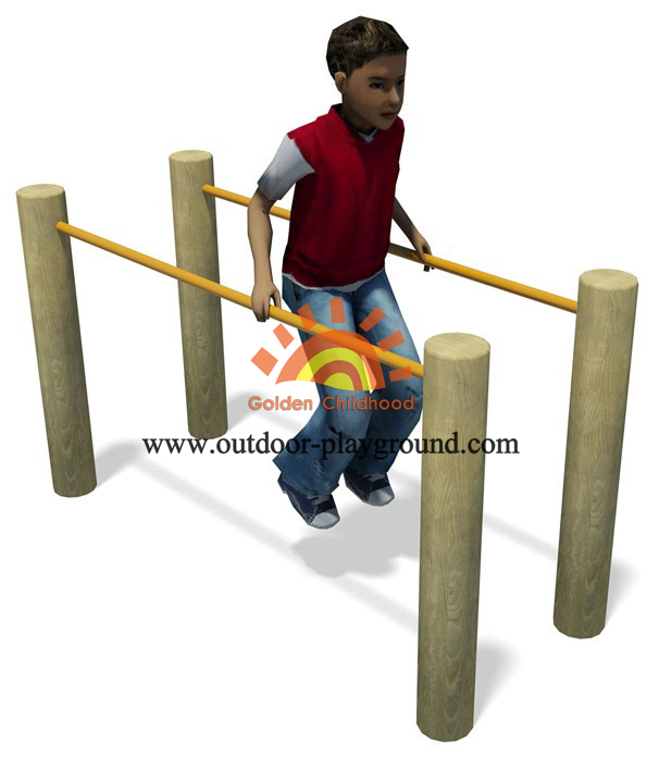 Wooden Parallel Bars Balancing Playground For Kids