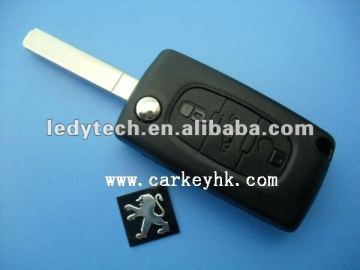 Top quality Peugeot 307 3 buttons flip remote key with trunk button 434 MHz