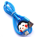 USB TYPE-C Silicone cable with customized cartoon icon