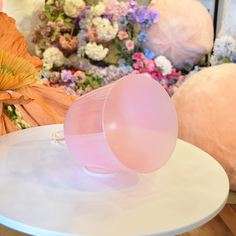 174Hz Pink Symbiosis Handheld Crystal Singing Bowl