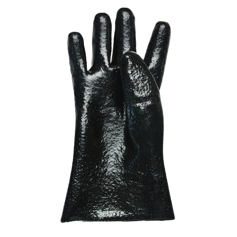 PVC dipped gloves rough finish interlock liner 11''