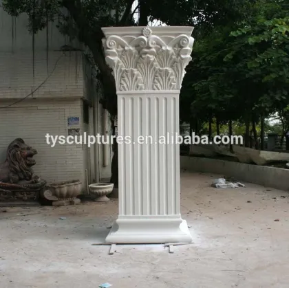Ornamental building stone roman square marble roman pillar design