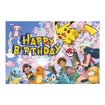 5x3ft Cartoon Theme Birthday Banner: Perfect Party Decoration and Photography Backdrop