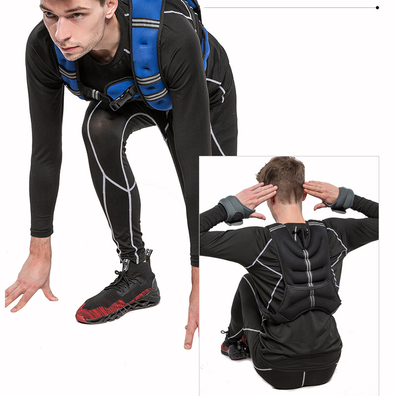 Gilet de poids d'entraînement de gymnastique tactique pondéré unisexe de sport de fitness personnalisé