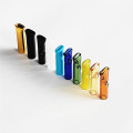 Rainbow Colors Flat glass tips for cigarette smoking