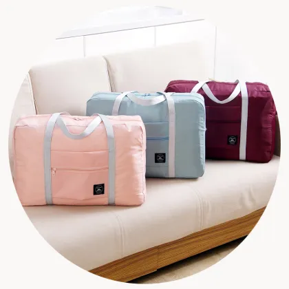 Custom Logo Light Polyester Waterproof Reusable Travel Toiletries Bag