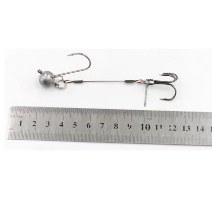 Rubber Lure Fishing Stinger Leader Wire for Pike Jig Head and Stinger Hook