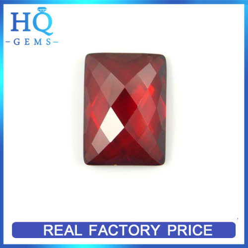 rectangle cut garnet zircon/loose cubic zirconia cz jewelry silver 925