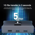 Bureaubevestiging 8-in-1 type C hubs multiportadapter