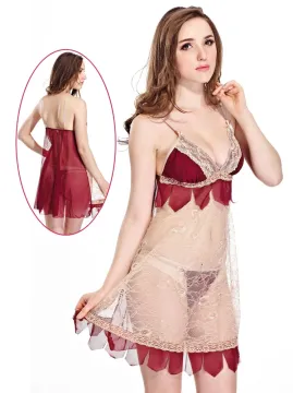 Low cost cheap sexy sleepwear sexy transparent sleepwear for women