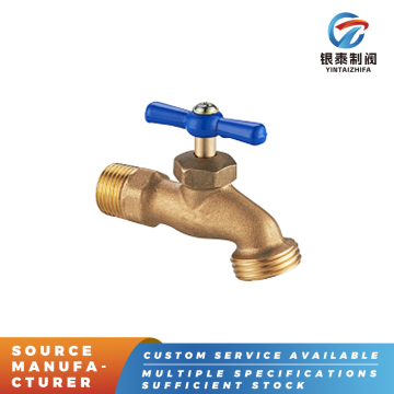 Brass Blue Handle Thread Bibcock Valve
