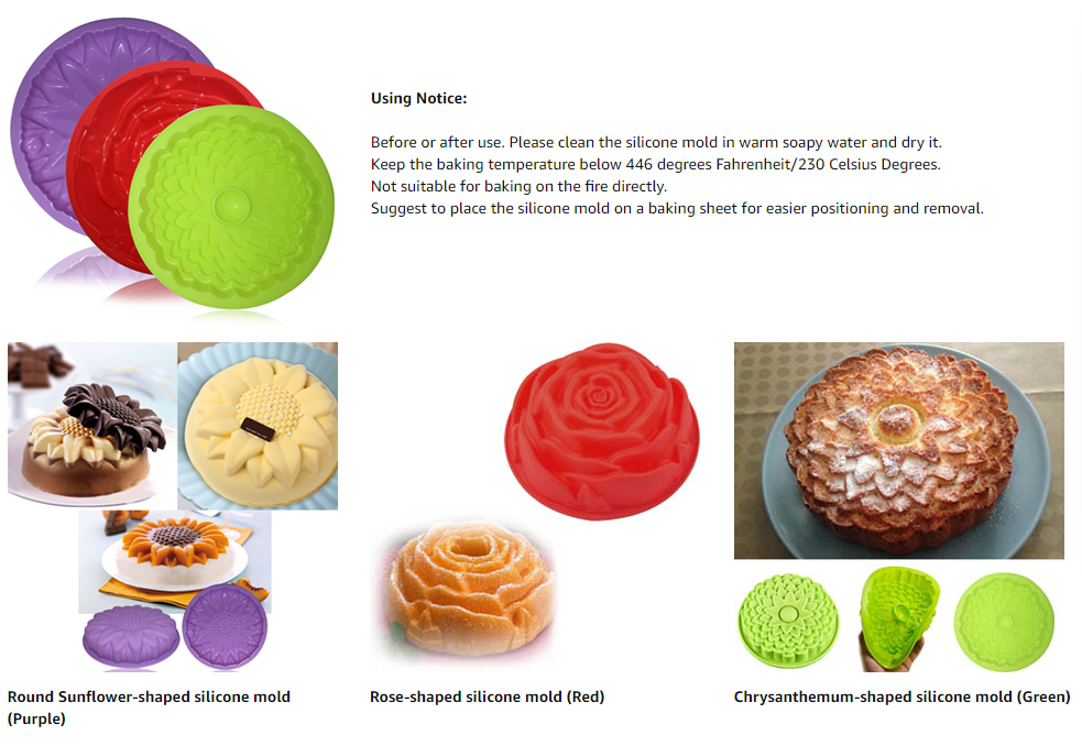 Silicone Flower Cake Molds