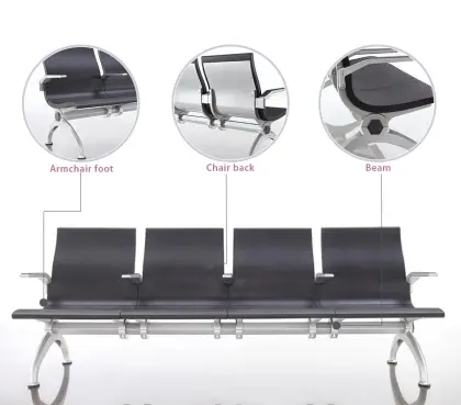 3 seater Waiting Chair Lounge Chair Public Area AirportWaiting Chair Airport Seats